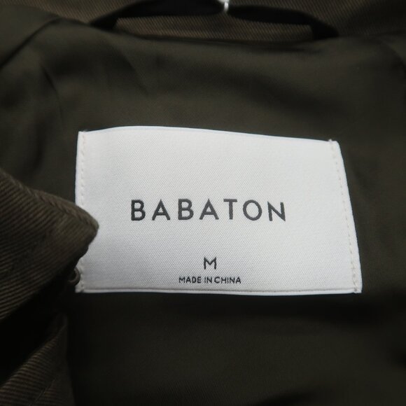 Babaton Trench Coat Green Size Medium Aritzia NWT - Picture 7 of 12